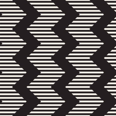 Vektör sorunsuz zikzak çizgi deseni. Şık geometrik arka plan. Tek renkli kafes arka plan yinelenen