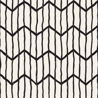 Elle çizilmiş çizgiler seamless grungy modeli. Soyut geometrik yinelenen kiremit doku siyah beyaz.