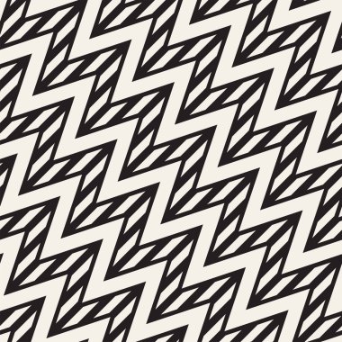 Vektör sorunsuz zikzak çizgi deseni. Şık geometrik arka plan. Tek renkli kafes arka plan yinelenen