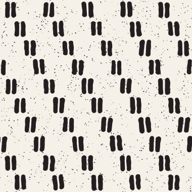 Elle çizilmiş çizgiler seamless grungy modeli. Soyut geometrik yinelenen kiremit doku siyah beyaz.