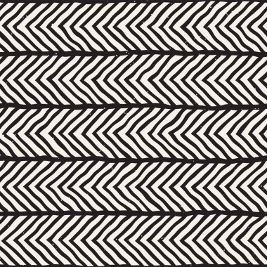 Elle çizilmiş çizgiler seamless grungy modeli. Soyut geometrik yinelenen kiremit doku siyah beyaz.