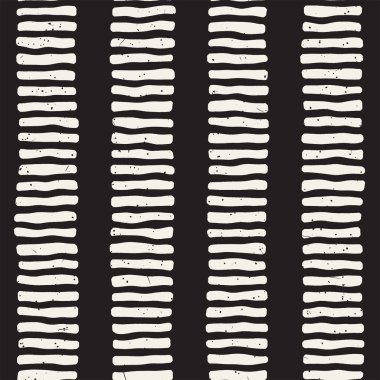 Elle çizilmiş çizgiler seamless grungy modeli. Soyut geometrik yinelenen kiremit doku siyah beyaz.