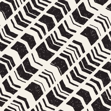 Vektör Dikişsiz serbest desen. Tek renkli yazdırma elle çizilmiş chevron Tekstürlü doodle. Modern grafik tasarım.
