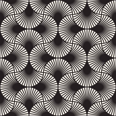 Kemerler art deco tarzında çakışan vektör Dikişsiz vintage desen. Modern şık Soyut doku. Geometrik fayans gelen çizgili öğe yinelenen