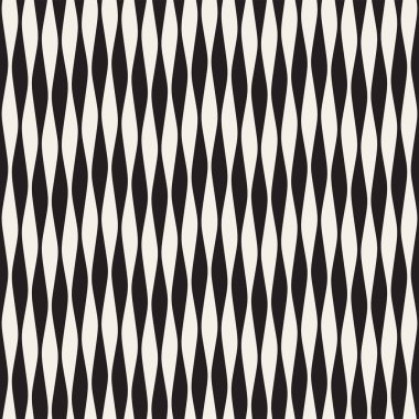 Dalgalı çizgiler vektör seamless modeli. Retro dalgalı oyma doku. Geometrik zikzak çizgiler tasarım.