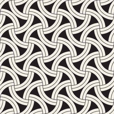 Vektör kusursuz desen. Modern stil soyut doku. Çizgili elementten geometrik fayanslar tekrarlanıyor