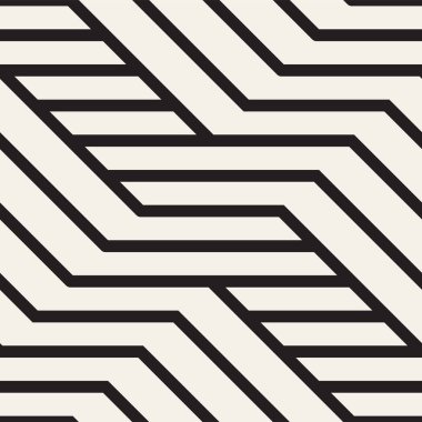 Vektör kusursuz desen. Modern stil soyut doku. Çizgili elementten geometrik fayanslar tekrarlanıyor