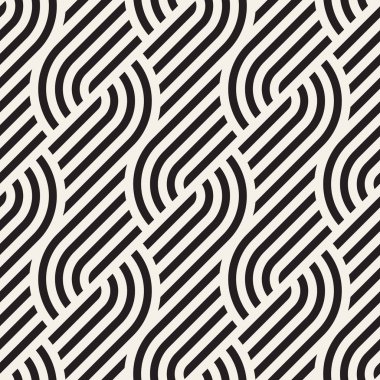 Vektör kusursuz desen. Modern stil soyut doku. Çizgili elementten geometrik fayanslar tekrarlanıyor