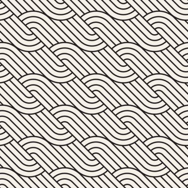 Vektör kusursuz desen. Modern stil soyut doku. Çizgili elementten geometrik fayanslar tekrarlanıyor