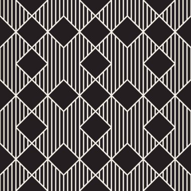 Vektör kusursuz desen. Modern stil soyut doku. Çizgili elementten geometrik fayanslar tekrarlanıyor