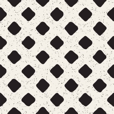 Elle çizilmiş stil etnik seamless modeli. Grungy geometrik şekiller arka plan siyah ve beyaz.