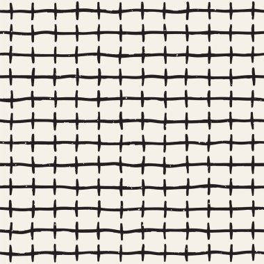 Elle çizilmiş stil etnik seamless modeli. Grungy geometrik şekiller arka plan siyah ve beyaz.