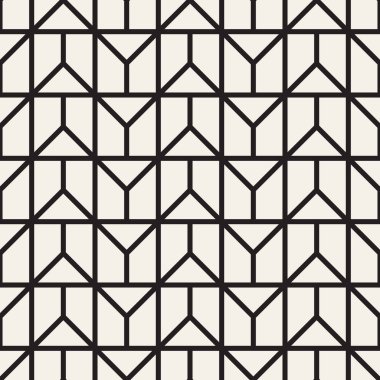 Vektör kusursuz desen. Modern stil soyut doku. Çizgili elementten geometrik fayanslar tekrarlanıyor