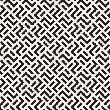 Vektör kusursuz desen. Modern stil soyut doku. Çizgili elementten geometrik fayanslar tekrarlanıyor