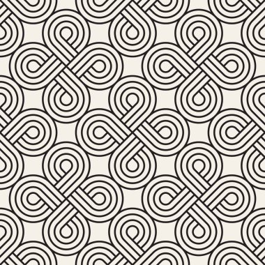 Vektör kusursuz desen. Modern stil soyut doku. Çizgili elementten geometrik fayanslar tekrarlanıyor