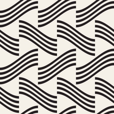 Vektör kusursuz desen. Modern stil soyut doku. Çizgili elementten geometrik fayanslar tekrarlanıyor