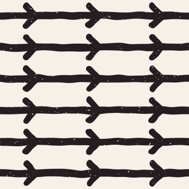 Elle çizilmiş stil etnik seamless modeli. Grungy geometrik şekiller arka plan siyah ve beyaz.