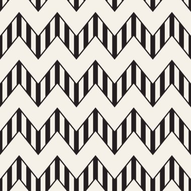 Vektör sorunsuz zikzak çizgi deseni. Şık geometrik arka plan. Tek renkli kafes arka plan yinelenen