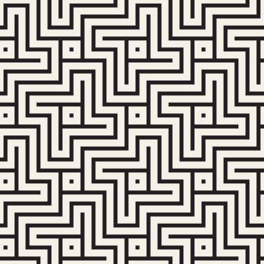 Vektör kusursuz desen. Modern stil soyut doku. Çizgili elementten geometrik fayanslar tekrarlanıyor
