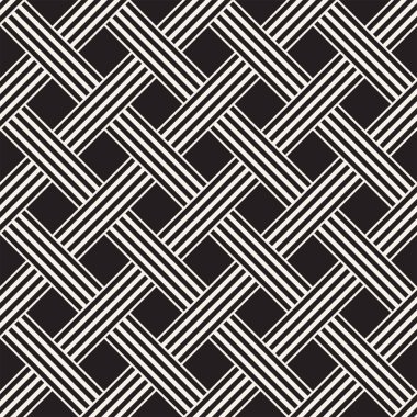 Vektör kusursuz desen. Modern stil soyut doku. Çizgili elementten geometrik fayanslar tekrarlanıyor