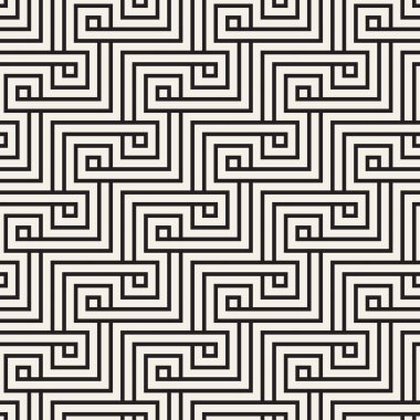 Vektör kusursuz desen. Modern stil soyut doku. Çizgili elementten geometrik fayanslar tekrarlanıyor