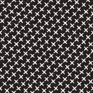 Elle çizilmiş çizgiler seamless grungy modeli. Soyut geometrik yinelenen kiremit doku siyah beyaz.