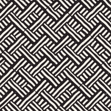 Elle çizilmiş sorunsuz yinelenen desen fayans hatları ile. Freehand mürekkep fırçası arka plan dokusu.