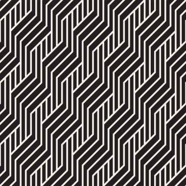 Vektör kusursuz desen. Modern stil soyut doku. Çizgili elementten geometrik fayanslar tekrarlanıyor