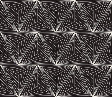 Vektör kusursuz desen. Modern stil soyut doku. Çizgili elementten geometrik fayanslar tekrarlanıyor