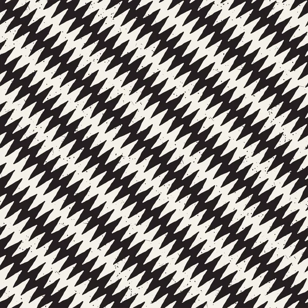 Ручний Намальований Стиль Абстрактний Безшовний Візерунок Чорно Білому Кольорі Ретро — стоковий вектор