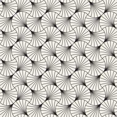 Kemerler art deco tarzında çakışan vektör Dikişsiz vintage desen. Modern şık Soyut doku. Geometrik fayans gelen çizgili öğe yinelenen