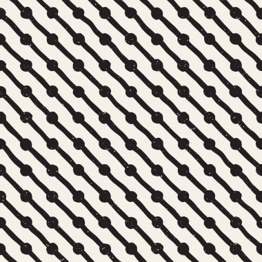 Elle çizilmiş stil etnik seamless modeli. Grungy geometrik şekiller arka plan siyah ve beyaz.