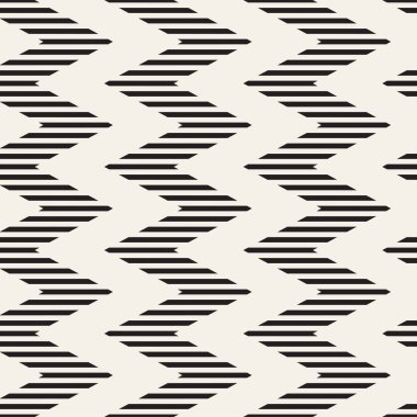 Vektör sorunsuz zikzak çizgi deseni. Şık geometrik arka plan. Tek renkli kafes arka plan yinelenen