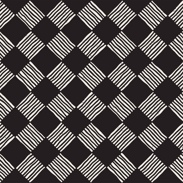 Ручной рисунок с бесшовным повторяющимся рисунком с линиями шашек. Грубая текстура чернильной кисти
.