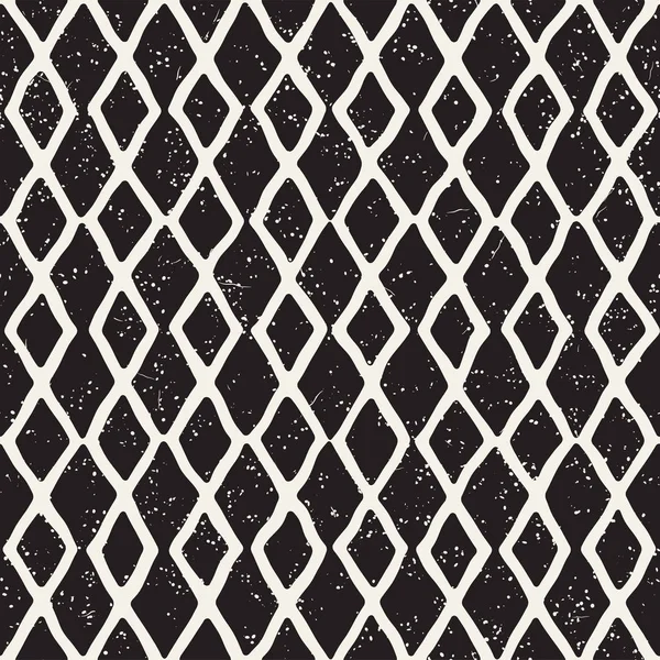 Elle çizilmiş çizgiler seamless grungy modeli. Soyut geometrik yinelenen kiremit doku siyah beyaz.