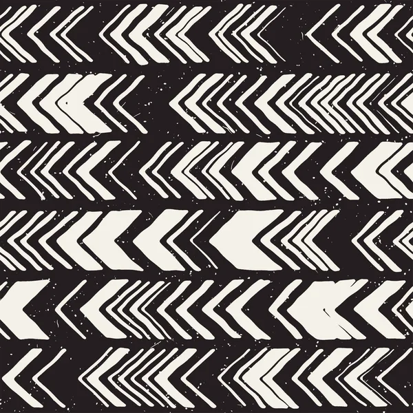 Vektör Dikişsiz serbest desen. Tek renkli yazdırma elle çizilmiş chevron Tekstürlü doodle. Modern grafik tasarım.