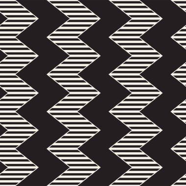 Vektör sorunsuz zikzak çizgi deseni. Şık geometrik arka plan. Tek renkli kafes arka plan yinelenen