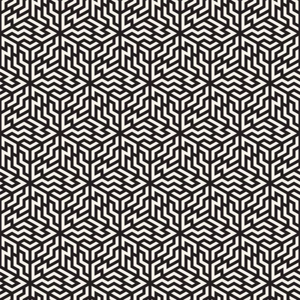 Vektörsüz mozaik çizgiler. Modern stil soyut doku. Çizgili elementlerle geometrik fayanslar tekrarlanıyor