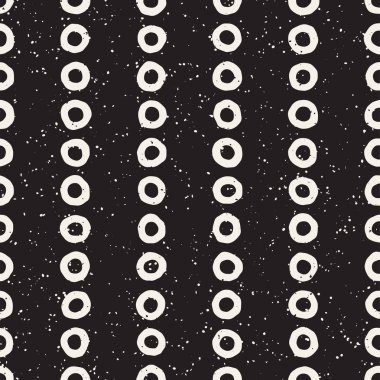 Elle çizilmiş stil etnik seamless modeli. Grungy geometrik şekiller arka plan siyah ve beyaz.