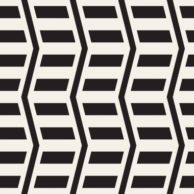 Vektör sorunsuz zikzak çizgi deseni. Şık geometrik arka plan. Tek renkli kafes arka plan yinelenen