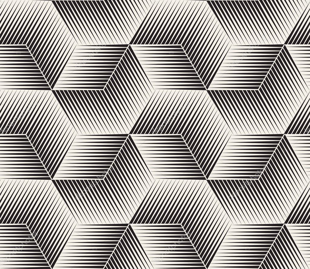Vector seamless pattern. Modern stylish abstract texture. Repeating geometric tiles from striped element