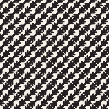 Elle çizilmiş stil etnik seamless modeli. Grungy geometrik şekiller arka plan siyah ve beyaz.