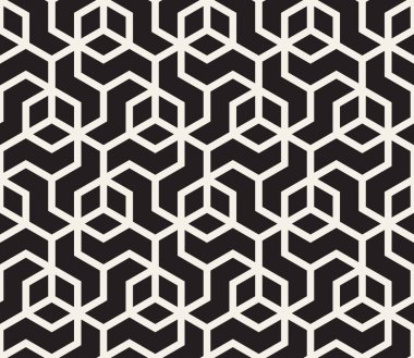 Vektör kusursuz desen. Modern stil soyut doku. Çizgili elementten geometrik fayanslar tekrarlanıyor