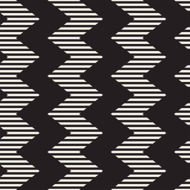 Vektör sorunsuz zikzak çizgi deseni. Şık geometrik arka plan. Tek renkli kafes arka plan yinelenen