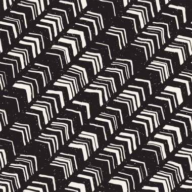 Vektör Dikişsiz serbest desen. Tek renkli yazdırma elle çizilmiş chevron Tekstürlü doodle. Modern grafik tasarım.