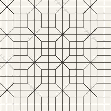 Vektör kusursuz desen. Modern stil soyut doku. Çizgili elementten geometrik fayanslar tekrarlanıyor