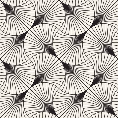 Kemerler art deco tarzında çakışan vektör Dikişsiz vintage desen. Modern şık Soyut doku. Geometrik fayans gelen çizgili öğe yinelenen