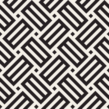 Vektör kusursuz desen. Modern stil soyut doku. Çizgili elementten geometrik fayanslar tekrarlanıyor