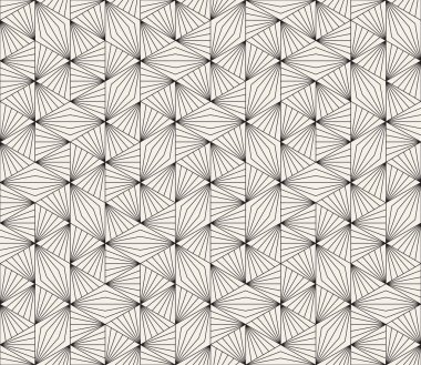 Vektör kusursuz desen. Modern stil soyut doku. Çizgili elementten geometrik fayanslar tekrarlanıyor