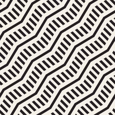 Vektör sorunsuz zikzak çizgi deseni. Şık geometrik arka plan. Tek renkli kafes arka plan yinelenen